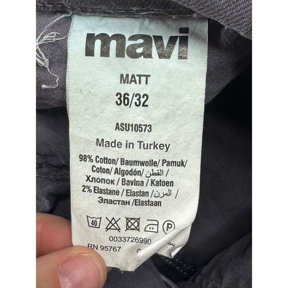 Mavi Jeans Men's Matt Relaxed Straight Leg Purple Denim Jeans - Size 36x30.5 - Picture 8 of 8